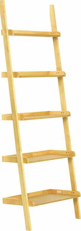 Milt Leaning Bookcase - Natural Oak