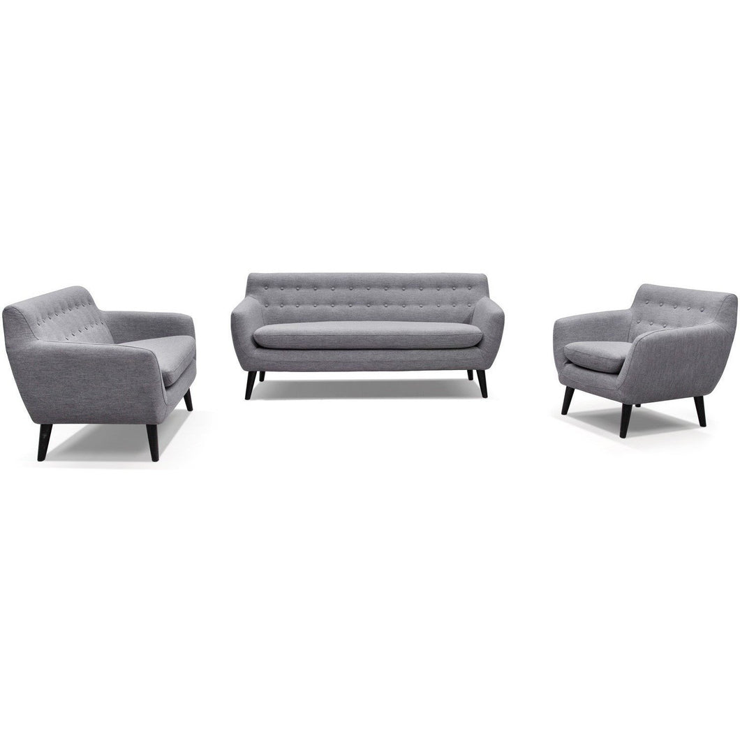 Retro Buttoned Lounge Suite (3+2+1)