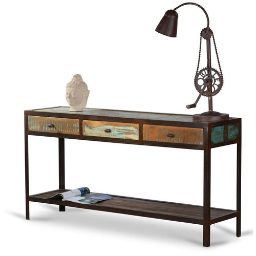 Otis Iron & Wood Console Table