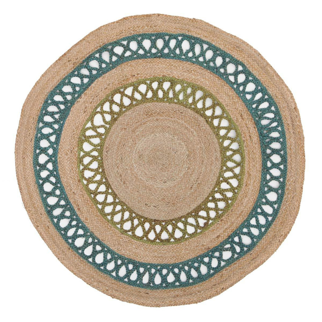 Atrium Lilo Round Rug - 150 x 150cm - Turquoise