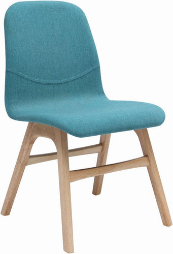 Ava Dining Chair - Oak + Emerald