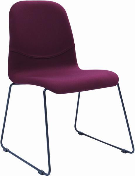 Ava Dining Chair - Black Metal +  Ruby