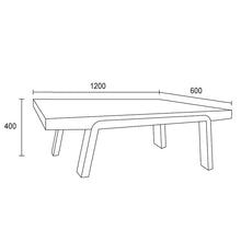 Anker Coffee Table - 120cm - Walnut + Espresso
