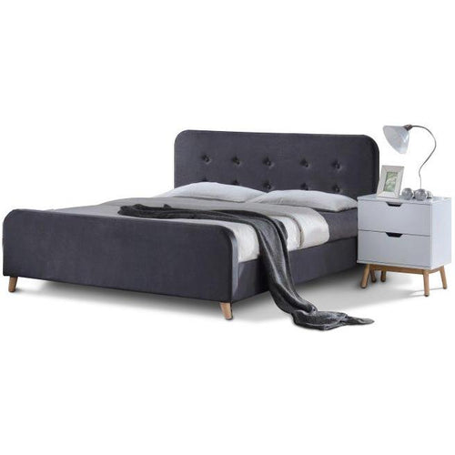 Bosco Queen Bed in Grey,Bedroom,Beds,Modern Furniture