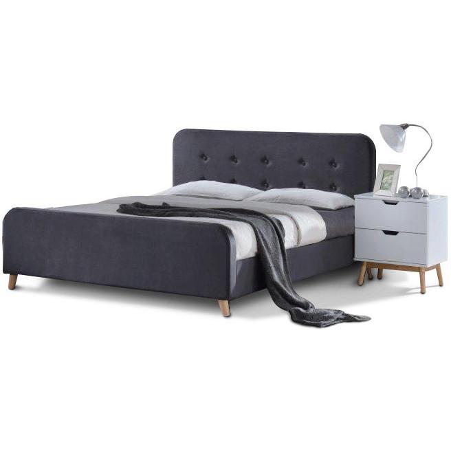 Bosco Queen Bed in Grey,Bedroom,Beds,Modern Furniture