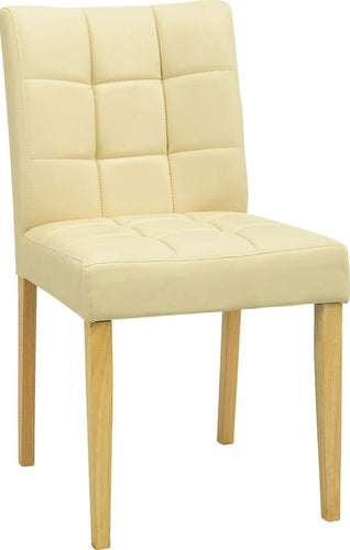 Davin Dining Chair - Oak + Cream