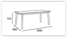 Dekel Dining Table - 180cm - Oak + Graphite Grey