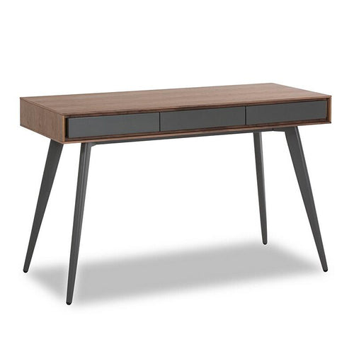 Jenson Desk - 120cm - Walnut + Dark Grey