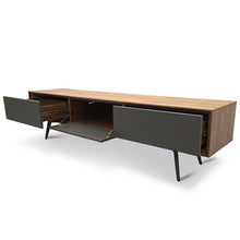 Jenson TV Unit - 180cm - Walnut + Dark Grey