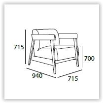 Daewood Lounge Chair In Light Grey