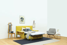 Set of 3 - Eligio Side Tables - 40-50cm - Oak + Black Metal