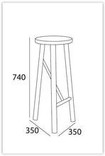 Elka Bar Stool in Ebony
