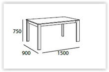 Elwood Dining Table - 150cm - Metallic + Taupe Grey