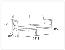 Entex 2 Seater Sofa - Oak + Oasis
