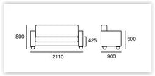 FINN 3 Seater Sofa In Whale