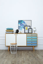 Ford Occasional Table-Stool in Oak and White
