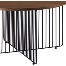 Hagen Coffee Table - 80cm - Walnut + Black