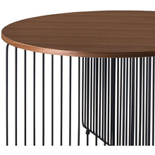 Hagen Coffee Table - 80cm - Walnut + Black
