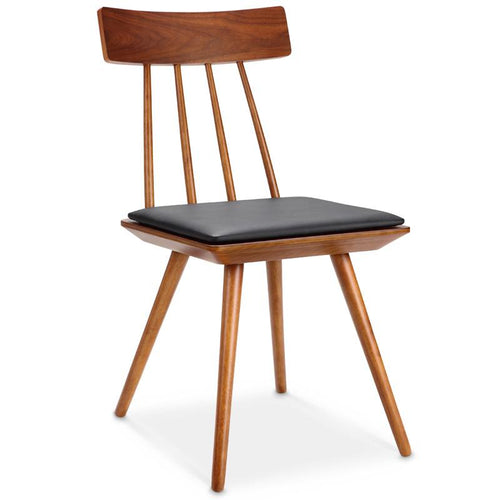 Zana Dining Chair - Black + Cherry Walnut