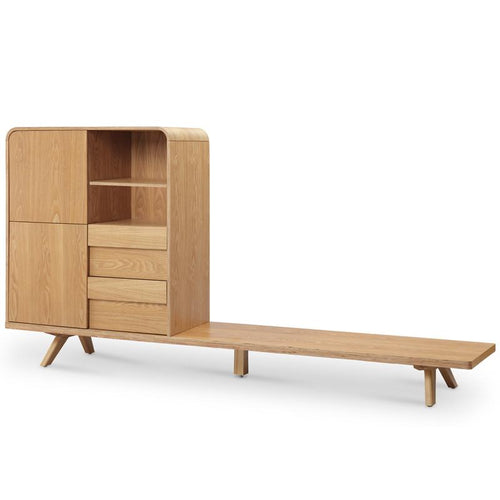 Finley TV Unit with Storage - 180cm - Ash