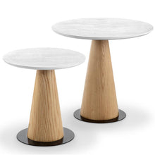 Dallin Coffee Table - 50cm Top - Ash + White
