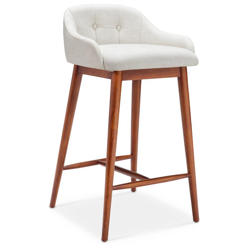 Dash Bar Stool - Walnut + White