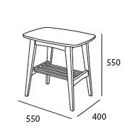 Hubie Side Table - 55cm - Oak