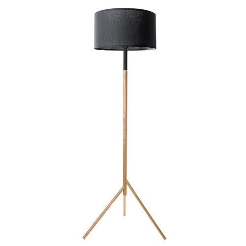 Woodi Floor Lamp - 150cm - Black + Oak