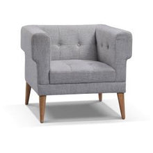 Cali Grey Fabric Chair & Ottoman,Living Room Furniture,Lounges,Lounge Suites & Chaises,Featured Products,Modern Furniture