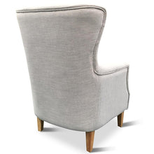 Harlow High Back Chair + Ottoman - Grey