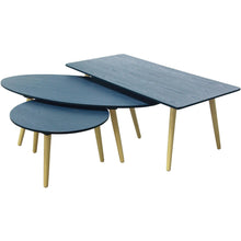 Carsyn Coffee Table Set In Marine Blue,Living Room Furniture,Coffee Tables,Modern Furniture