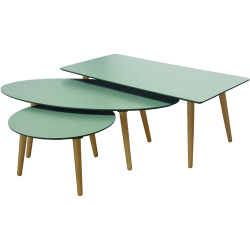 Carsyn Coffee Table Set In Pickle Green,Living Room Furniture,Coffee Tables,Modern Furniture