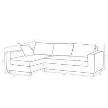 Kyra Sofa Bed + Right Chaise Storage - Grey 70