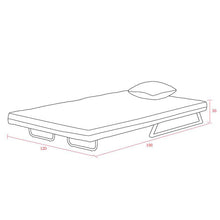 Laban 2 Seater Sofa Bed - Grey + Yellow