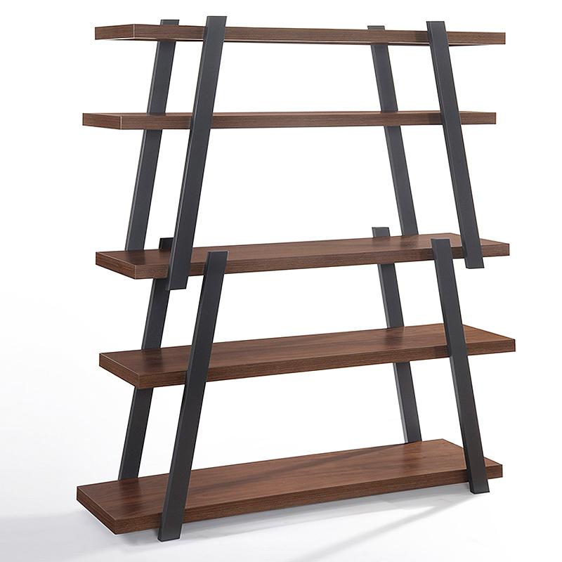 Mikko Bookcase - 173cm - Walnut + Charcoal Grey
