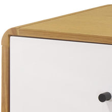 Magni Bedside Table - Oak + White