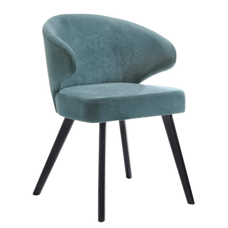 Annika Dining Chair - Teal + Black