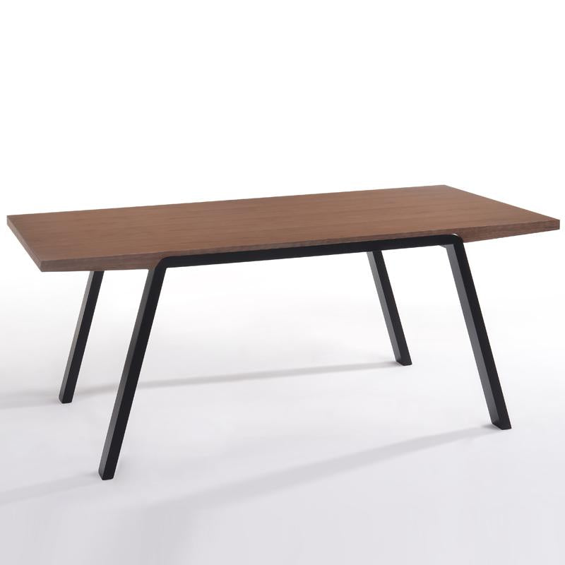 Anker Dining Table - 180cm - Walnut + Espresso