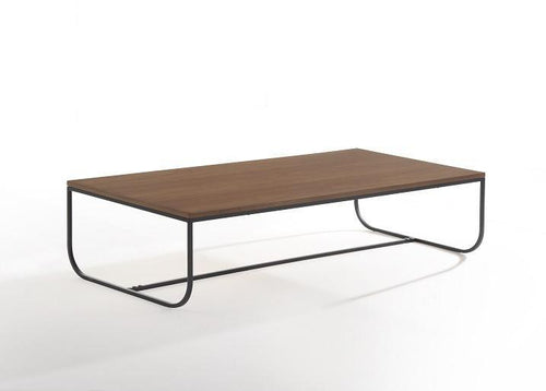 Marit Coffee Table - 120cm - Walnut + Black Metal