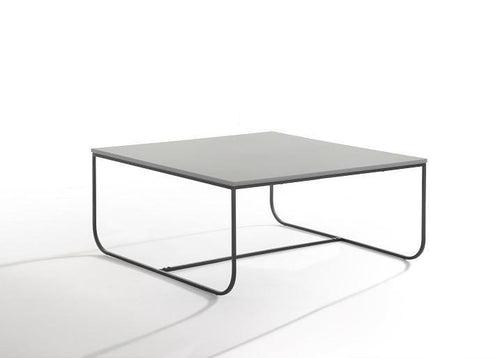 Marit Coffee Table - 90cm - Grey + Black Metal