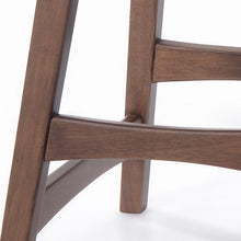 Inge Bar Stool - 77.5cm - Walnut + Teal
