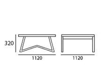 Paxton Coffee Table - 112cm - Glass + Cocoa