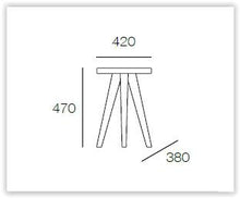 Petite Stool - 47cm - Grey