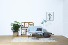 Set of 3 - Eligio Side Tables - 40-50cm - Oak + Black Metal