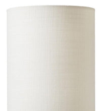 Electra Table Lamp - 59cm - White Canvas with Turquoise Base