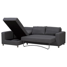 Kyra Sofa Bed + Left Chaise Storage - Grey 70