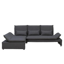 Balto Adjustable 3 Seater Sofa + Left Chaise - Charcoal Grey