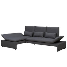 Balto Adjustable 3 Seater Sofa + Left Chaise - Charcoal Grey