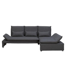 Balto Adjustable 3 Seater Sofa + Right Chaise - Charcoal Grey
