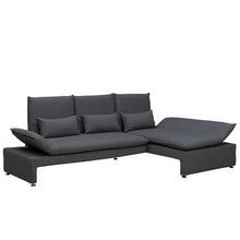 Balto Adjustable 3 Seater Sofa + Right Chaise - Charcoal Grey